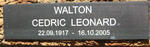 WALTON Cedric Leonard 1917-2005