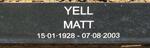 YELL Matt 1928-2003