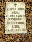 ZIEHL Raymond Beresford 1932-1991 :: ZIEHL Judith Anne 1959-1974