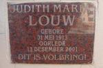 LOUW Judith Maria 1913-2001