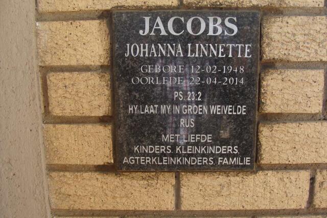 JACOBS Johanna Linnette 1948-2014