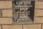COETZEE Douw 1943-2016 & Marie 1947-