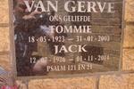 GERVE Tommie, van 1923-2003 :: VAN GERVE Jack 1926-2014