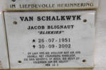 SCHALKWYK Jacob Blignaut, van 1951-2002