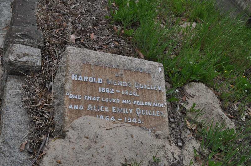 QUIGLEY Harold Mends 1862-1930 & Alice Emily 1864-1945