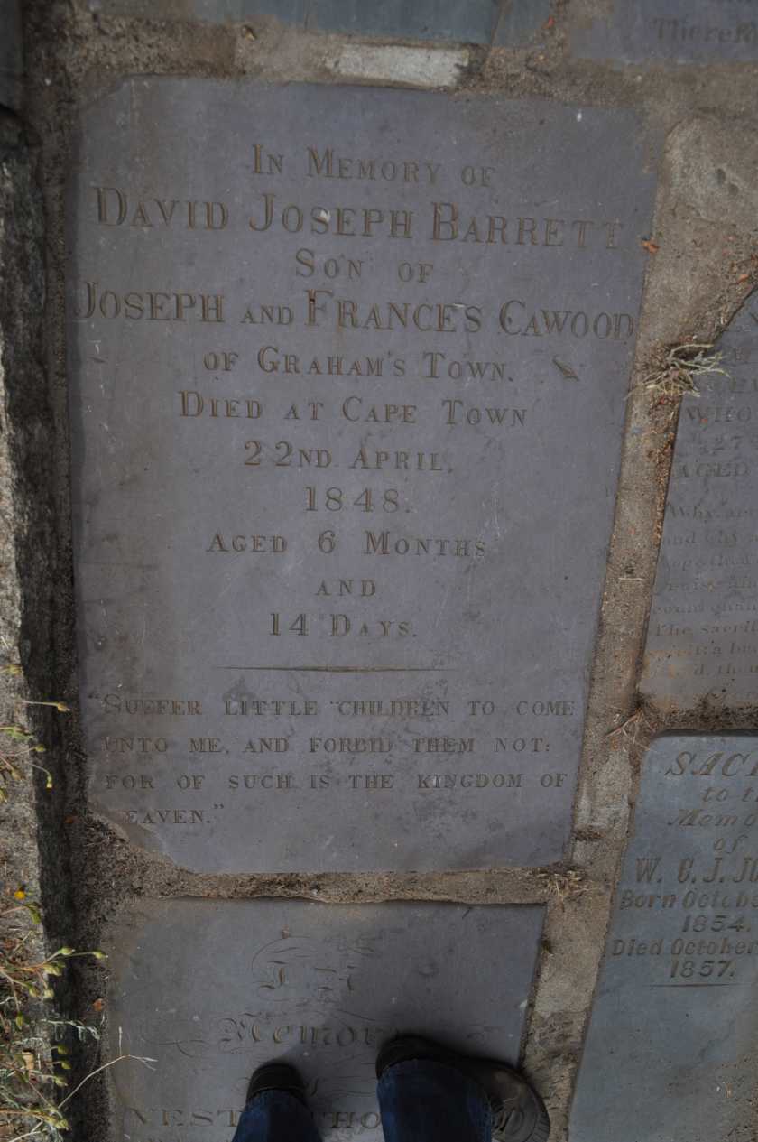 CAWOOD David Joseph Barrett -1848