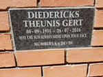 DIEDERICKS Theunis Gert 1934-2016