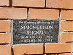 BLIGNAUT Simon Gideon 1930-2011