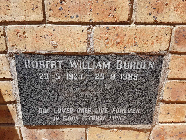 BURDEN Robert William 1927-1989