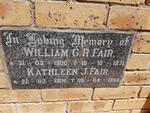 FAIR William G.R. 1900-1971 & Kathleen J. 1906-1994