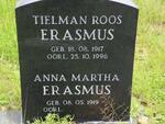 ERASMUS Tielman Roos 1917-1996 & Anna Martha 1919-