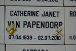 PAPENDORP Catherine Janet, van 1939-2010