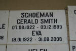 SCHOEMAN Gerald Smith 1922-1993 & Eva 1922-2008