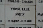 PRICE Yvonne Lillie 1952-2005