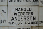 ANDERSON Harold Webster 1905-1955