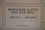 WALT Marianna Aletta, van der 1967-2013