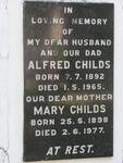 CHILDS Alfred 1892-1965 & Mary 1898-1977