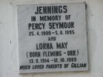 JENNINGS Percy Seymour 1909-1995 & Lorna May FLEMMING-ORR 1914-1989