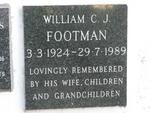 FOOTMAN William C.J. 1924-1989