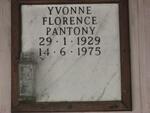 PANTONY Yvonne Florence 1929-1975