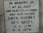 VAGES Owen Rodney, des 1936-1976