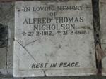 NICHOLSON Alfred Thomas 1912-1978