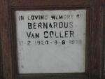 COLLER Bernardus, van 1920-1978
