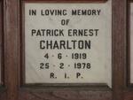 CHARLTON Patrick Ernest 1919-1978