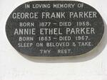 PARKER George Frank 1877-1958 & Annie Ethel 1883-1967