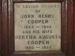 COOPER John Henry 1863-1946 & Bertha Augusta 1880-1955