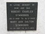 SYMMONDS Robert Charles 1886-1949 & Mary Ann DALTON 1887-1970