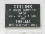 COLLINS Basil 1926-1989 & Thelma 1922-2000