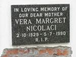 NICOLACI Vera Margret 1929-1990