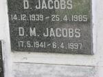 JACOBS D. 1939-1985 & D.M. 1941-1997