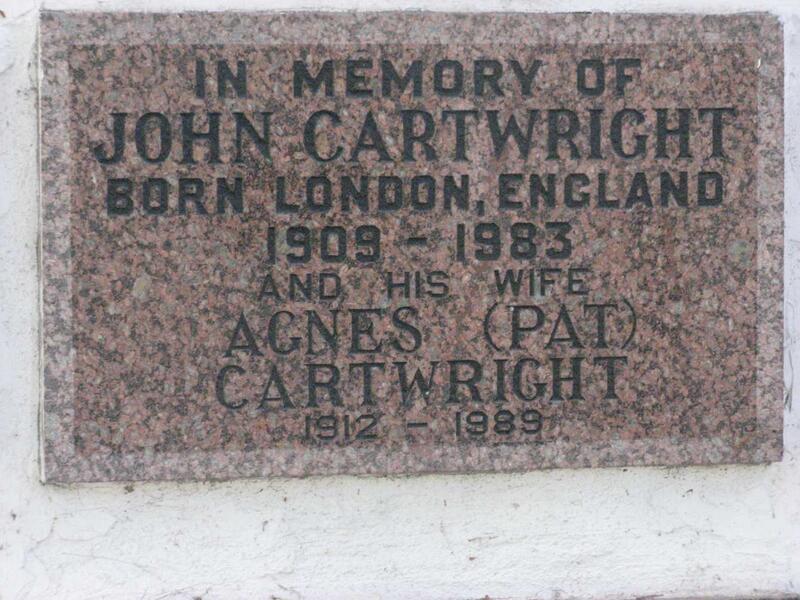 CARTWRIGHT John 1909-1983 & Agnes 1912-1989