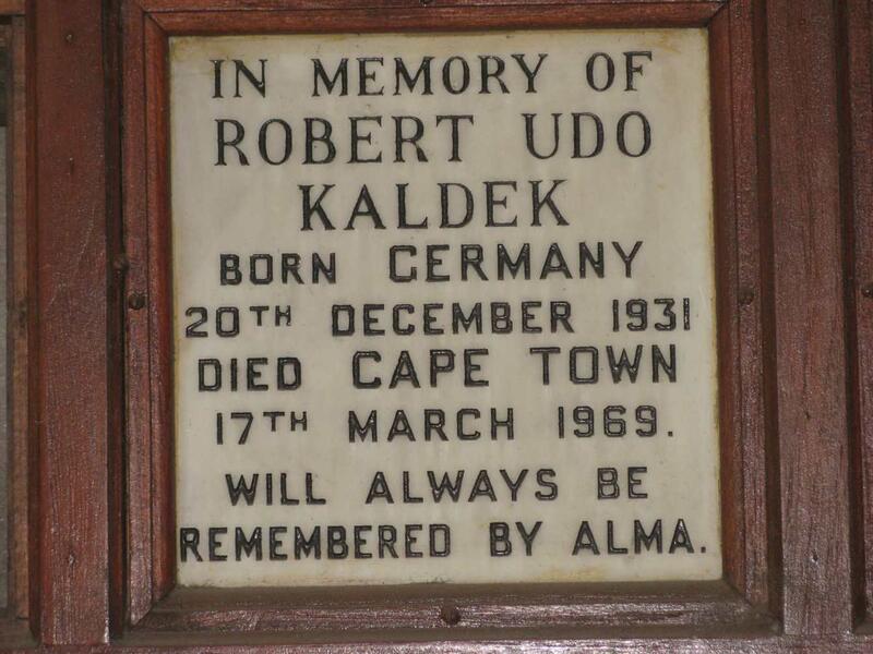 KALDEK Robert Udo 1931-1969