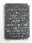 BISHOP Janet, SCOTT 1958