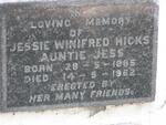 HICKS Jessie Winifred 1885-1962