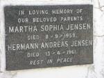 JENSEN Hermann Andreas -1961 & Martha Sophia -1959