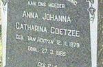 COETZEE Anna Johanna Catharina nee VAN ROOYEN 1879-1965