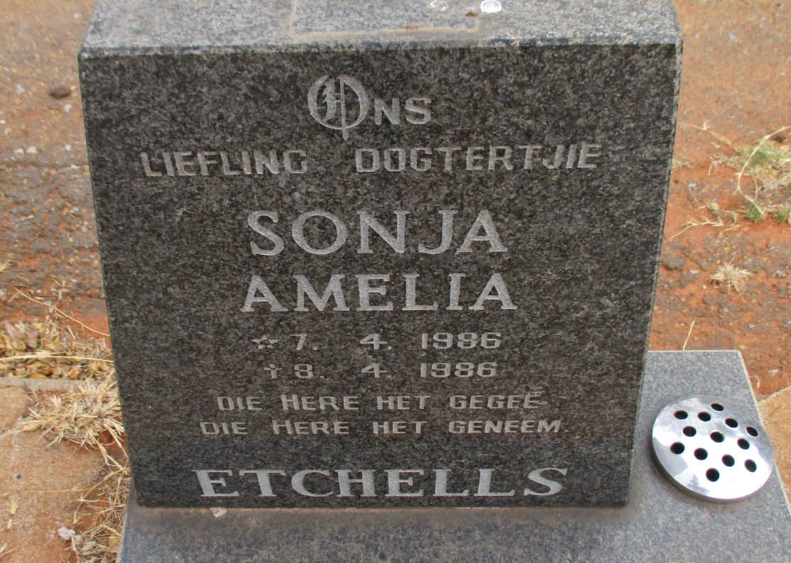 ETCHELLS Sonja Amelia 1986-1986