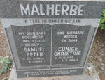 MALHERBE Samuel Peter 1914-1982 & Eunice Christine 1923-1985
