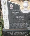 MAPHOSA Thomas 1950-2001