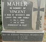 MAHER Vincent 1908-1980 :: MAHER Ernest Michael C.F.C 1936-2010