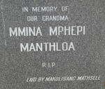 MANTHLOA Mmina Mphepi 