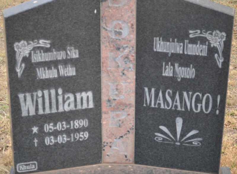 MASANGO William 1890-1959