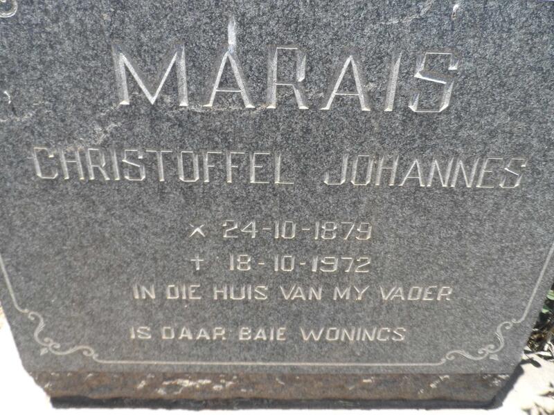 MARAIS Christoffel Johannes 1879-1972