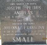 SMALL Joseph Petrus Andreas 1896-1975 & Johanna Franscina 1900-1992