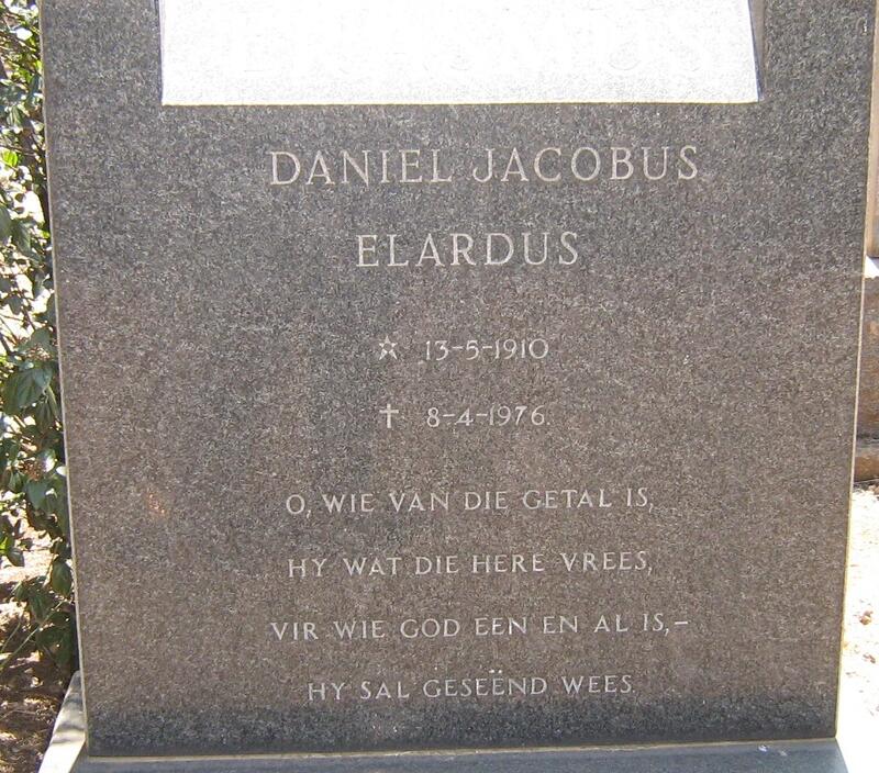 ERASMUS Daniel Jacobus Elardus 1910-1976