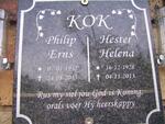 KOK Philip Erns 1932-2013 & Hester Helena 1928-2015